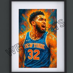 New York Knicks Karl Anthony Towns Art Print 11X17